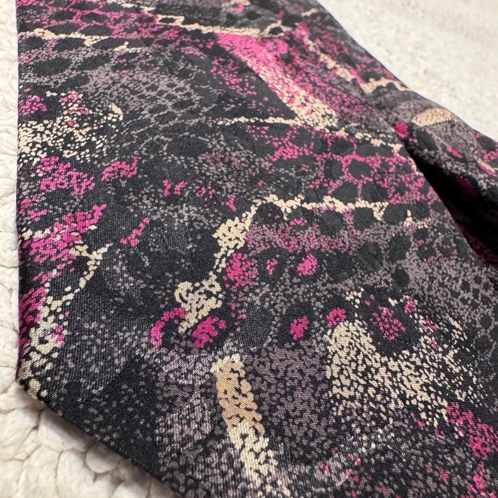 Adolfo Couture Tie Geometric Abstract‎ Rockabilly Silk USA Made Vintage Necktie